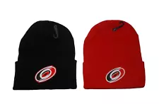 2 FOR 10.95! Carolina Hurricanes flat logos on 2 beanie cap hat. See details