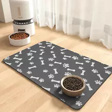 Pet Feeding Mat-Absorbent Dog Food Mat-Dog Mat for Food and Water-No Stains Quic