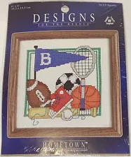 Designs for the Needle - Sports 6”x 6” Counted Cross Stitch Kit - VTG 1997