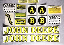 Lot of 13 old vintage John Deere water slide decals 1970s stickers damaged