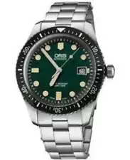 New Oris Divers Sixty-Five Green Dial Men's Watch 01 733 7720 4057-07 8 21 18