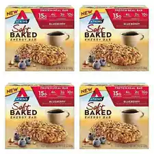 Atkins Soft Baked Energy Bars Blueberry, 15g Protein, 4 Boxes, 5-Ct Each Box, 20