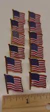 Lot of 12 USA American Flag Lapel Pins