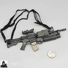 1:6 Hot Toys Stoner M4 Rifle w/ M203 Grenade Launcher for 12" Figures