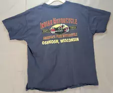 Indian Motorcycle T-SHIRT Oshkosh, WI Since 1901 America's First Motorcycle XL