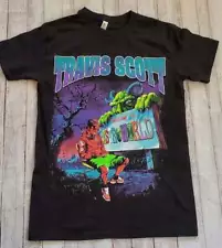 Travis Scott Astroworld Tour Black Wish You Were Here Graphic Tee New!