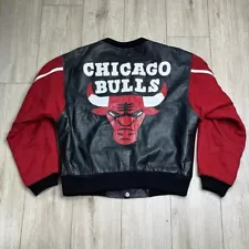 New Listing90’s Distressed Chicago Bulls Leather Varsity Jacket , Custom Cartel