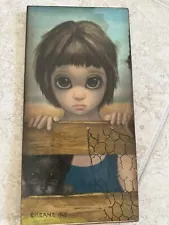 VINTAGE 1962 MARGARET WALTER KEANE BIG EYES "WATCHING" 6" X 11.5" PICTURE PRINT