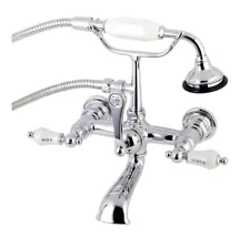 Kingston Brass AE54T Aqua Vintage Wall Mounted Clawfoot Tub - Chrome