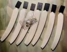 7 Matching Set Cattle Bone Straight Razor Scales 5/8 6/8 3/4”-1” Blades Handles