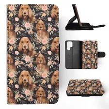 FLIP CASE FOR SAMSUNG GALAXY|CUTE COCKER SPANIEL PUPPY DOG CANINE PATTERN #A2