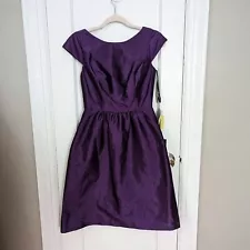 Alfred Sung | Majestic Purple Cocktail Cap Sleeve Dress Sz 2