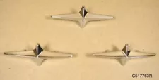 1954 Pontiac Star Chief Rear Quarter Star Ornament set of 3, C517763R (For: 1954 Pontiac Star Chief)