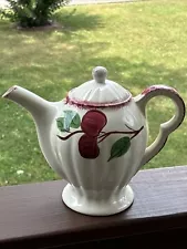 Vintage Blue Ridge Pottery Red Crab Apples Tea Pot Or Coffee Pot 8” Tall