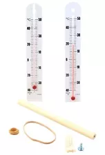 Sling Psychrometer Kit - Includes Dry Bulb & Wet Bulb Thermometers - Eisco Labs