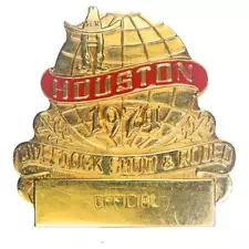 Vintage 1974 Houston Livestock Show and Rodeo Pin Badge