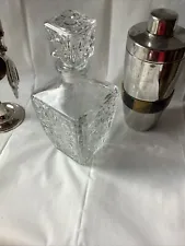 Liquor Whiskey Decanter Vintage Glass Crystal Bottle Wine Stopper Bar Scotch Rum