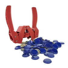 Double Lever Capper with Blue Crown Oxygen Absorbing Beer Bottle Caps