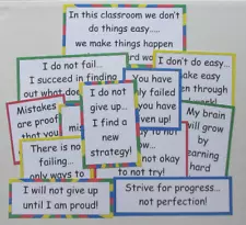 12 Educational Resource Growth Mindset Anchor Chart Bullentin Board Posters