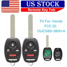 2 For 2003-2007 Honda Accord Coupe LX EX EXL SE Keyless Entry Remote Key Fob 4B