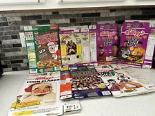 Vintage 90s Empty Cereal Box Lot Of 7 Kelloggs Fresh Prince Santa