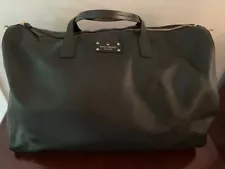 Kate Spade Saturday Weekender Duffel Bag Black Leather