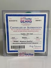 Teddy Teal 2nd/1st Gen Old Face OF Ty Beanie Baby MWMT-MQ Authenticated TBB