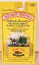 *1995 L. E. Matchbox Originals No. 7, Green, Horse drawn milk truck