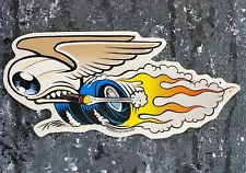 PIZZ Winged EyeRod Eyeball Lowbrow Hotrod Surfer Art Sticker Decal 2003