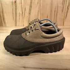 Crocs Axle Islander All Terrain Leather Rubber Boat Shoes Men’s Size 9 Brown