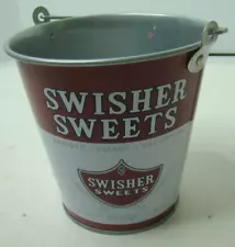 Swisher Sweets Cigars Tin Bucket, Pail, Metal, Advertising, 5" Tall, New