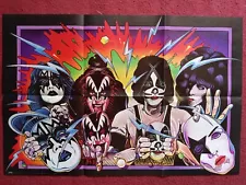 KISS - UNMASKED POSTER 24x36 ORIGINAL VINTAGE AUTHENTIC 1980 AUCOIN *