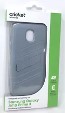 NEW Cricket Samsung Galaxy Amp Prime 3 Phone Case w/ Screen Protector Kickstand