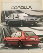 Mar 1987 TOYOTA COROLLA Original Sales Brochure TWIN CAM