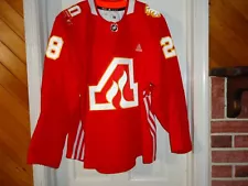 Calgary Flames LINDHOLM special 2022 50th warm up Atlanta game worn Flames COA