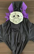 Grim Reaper Witch Hooded Robe Shroud Adult Halloween Costume One Size With Mask