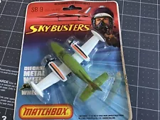 MATCHBOX SKY BUSTERS SB9 CESSNA 402 METALLIC LIME & WHITE ENGLAND VGC LOOSE