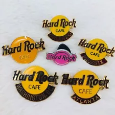 Hard Rock Cafe Classic Logo Souvenir Lapel Pin Lot Phoenix Atlanta Orlando Pink