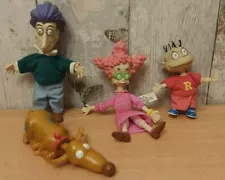 Rare Nickelodeon 1998 Rugrats Dolls Play Didi Stu Pickle Spike