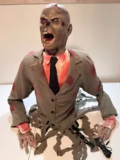 New ListingSpirit Halloween Lifesize Deadlift Zombie Animatronic Animated Prop w/Box