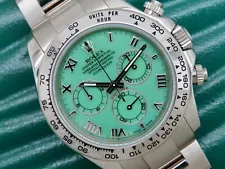 Rolex Daytona 116509 - 18K White Gold - Green Chrysoprase Roman Dial