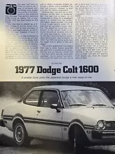 1977 Road Test Dodge Colt 1600