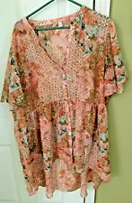 Cato Sheer Blouse/Tunic Size 26-28W