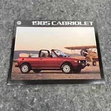 1985 VW Volkswagen Rabbit Cabriolet Convertible Original Sales Brochure Catalog