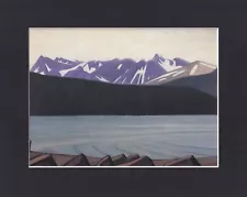 8X10" Matted Print Group of Seven Art Picture: Lawren S Harris, Mtns and Lake