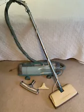 Vintage Electrolux Model G Automatic Canister Vacuum, Blue/gray, Works