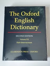 New The Oxford English Dictionary 2nd Edition Vol VII Book Hat-Intervacuum