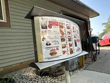 Car Hop vintage A&W menu board stainless steel - Speedway Ordering Systems