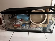 hamster cage and accessories