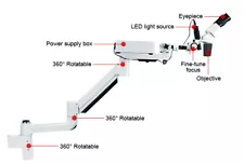 15X Magnification Dental Operating Microscope with 5W LED Light for Dental Chair